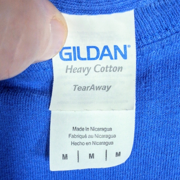 Kids Gildan Size 8 Blue Novelty Heavy Cotton Tee - Picture 2 of 6